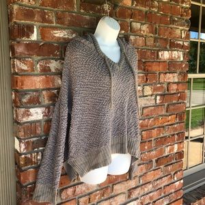 Pol gray hooded crop sweater size medium
